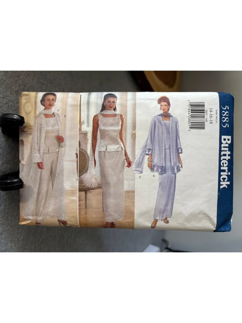 Butterick 5885 Sewing Pattern Duster Shirt Skirt Pant Size 14 16 18 Uncut 1998